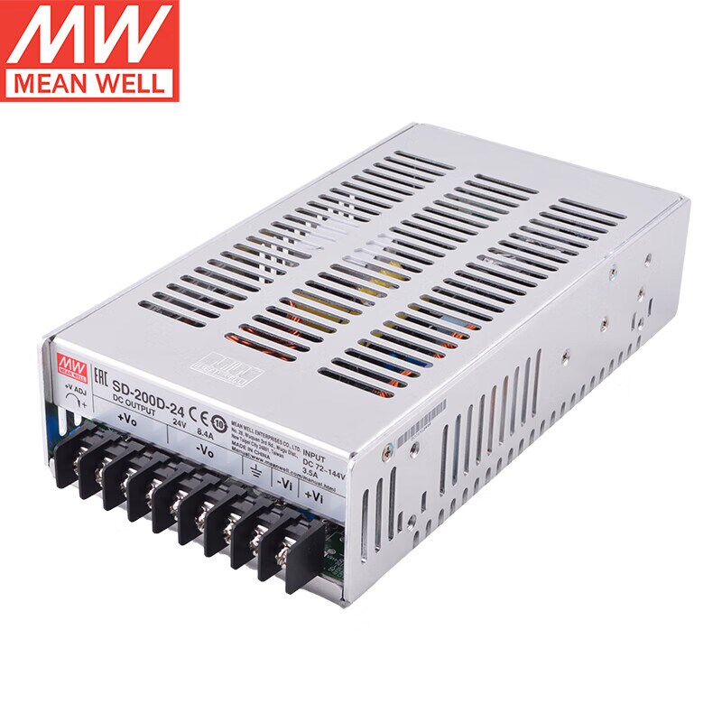 台湾明纬开关电源 SD-200D-24 200W 72~144V变24V8.4ADC-DC转换器