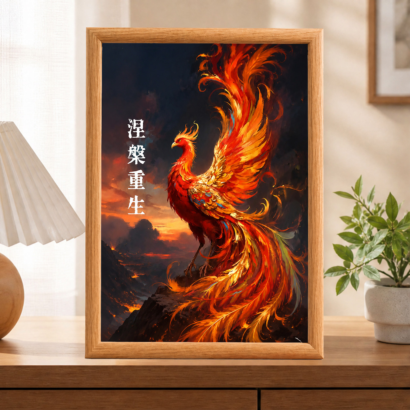 涅槃重生火凤凰装饰相框客厅办公相框/画框