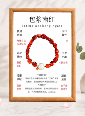 包浆南红知识介绍装饰画水晶店铺软装玄关桌面装饰摆台相框