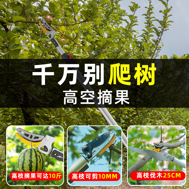 摘水果神器修枝剪伸缩高空摘果剪刀加长采摘器荔枝莲蓬龙眼高枝剪