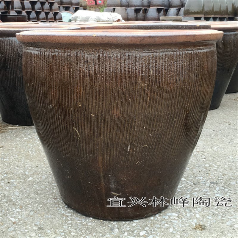 PK7J宜兴陶器 250t斤水容量 粗陶水缸 腌肉 腌菜陶缸 瓦缸