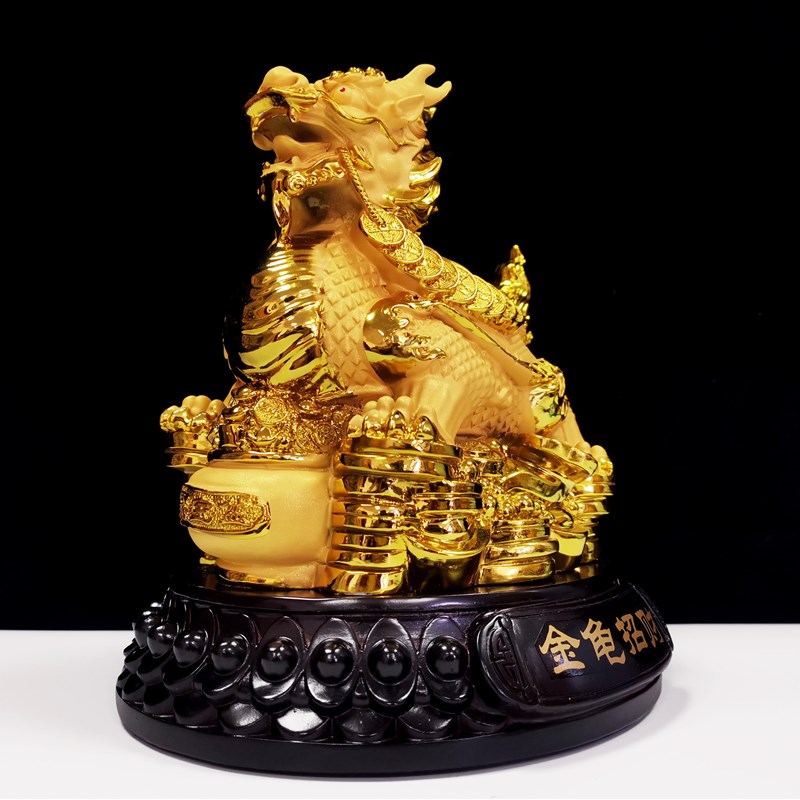 龙龟摆件招财龙头龟金钱龟u乌龟工艺品客厅办公室装饰品吉祥物摆