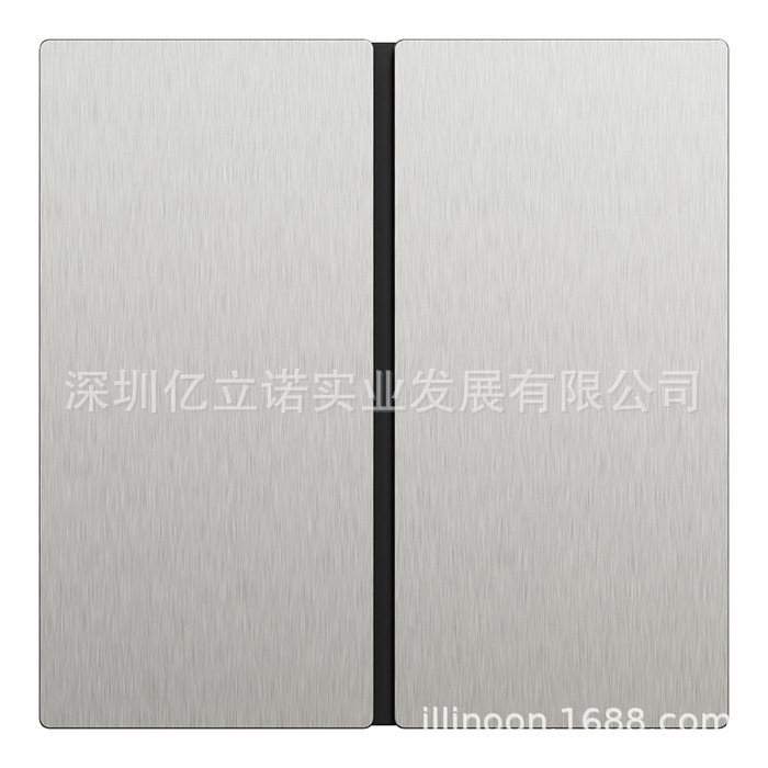 KNX境悦智能开关控制面板2键银色
