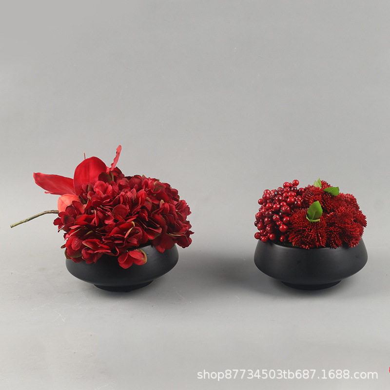 新中式仿真花艺摆设客厅高端摆花餐桌茶几假花摆件绿植盆栽装饰品