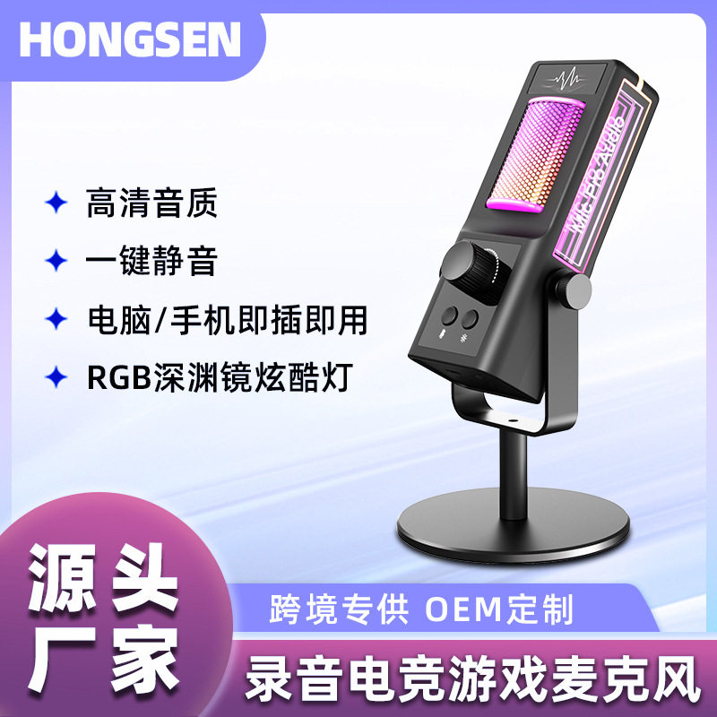 新品私模USB麦克风话筒直播电竞游戏直播设备电容麦克风专业降噪