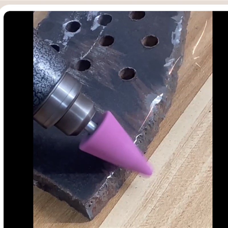 砂轮打磨头6mm火石仔三角尖子弹型电磨红刚玉模具沙轮抛光伞形气