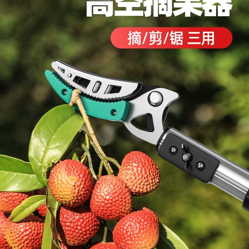 摘水果柿子酸枣龙眼神器摘果器摘果伸缩杆采摘器高枝剪高空修枝剪