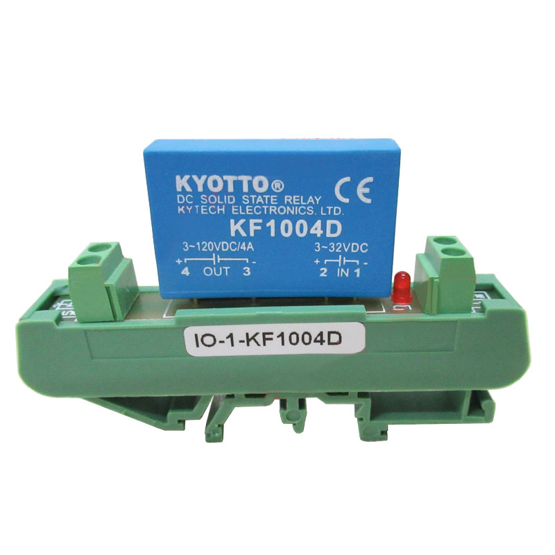 直流控制KYOTTO固态继电器模组4A3-120VDC导轨安装IO-1-KF1004D