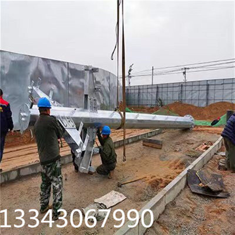 35KV钢管塔 电力钢杆 耐张输电钢J杆 高压钢管杆 地脚螺栓