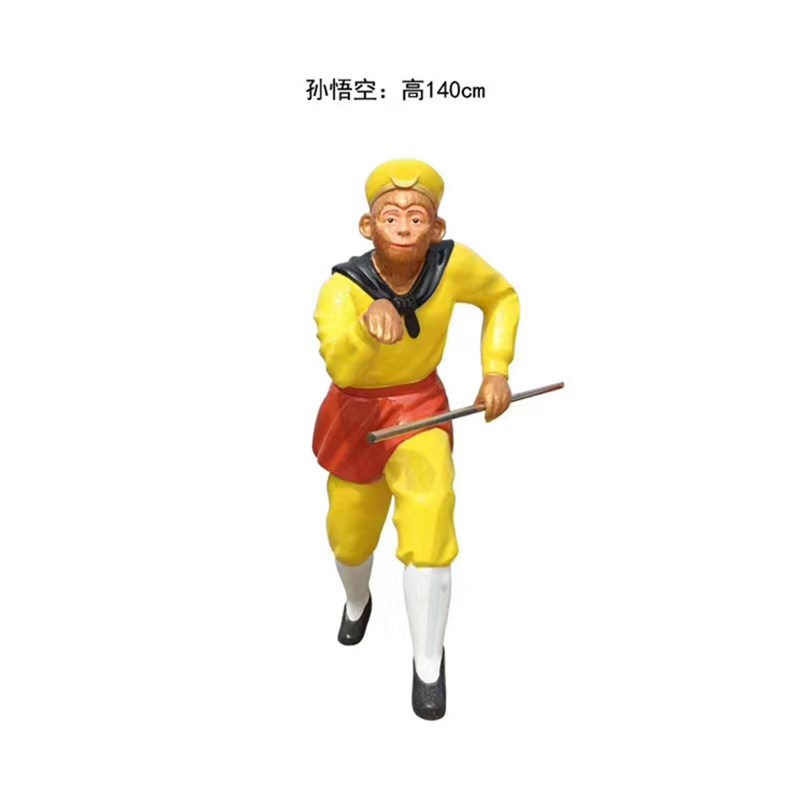 玻璃钢西c游记人物雕塑师徒四人雕塑树脂彩绘孙悟空猪八戒雕塑模
