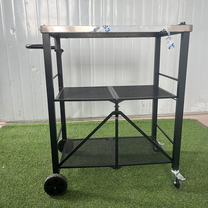可移动水果蔬菜置物架多用途免安装储物收纳架可折叠便携落地架