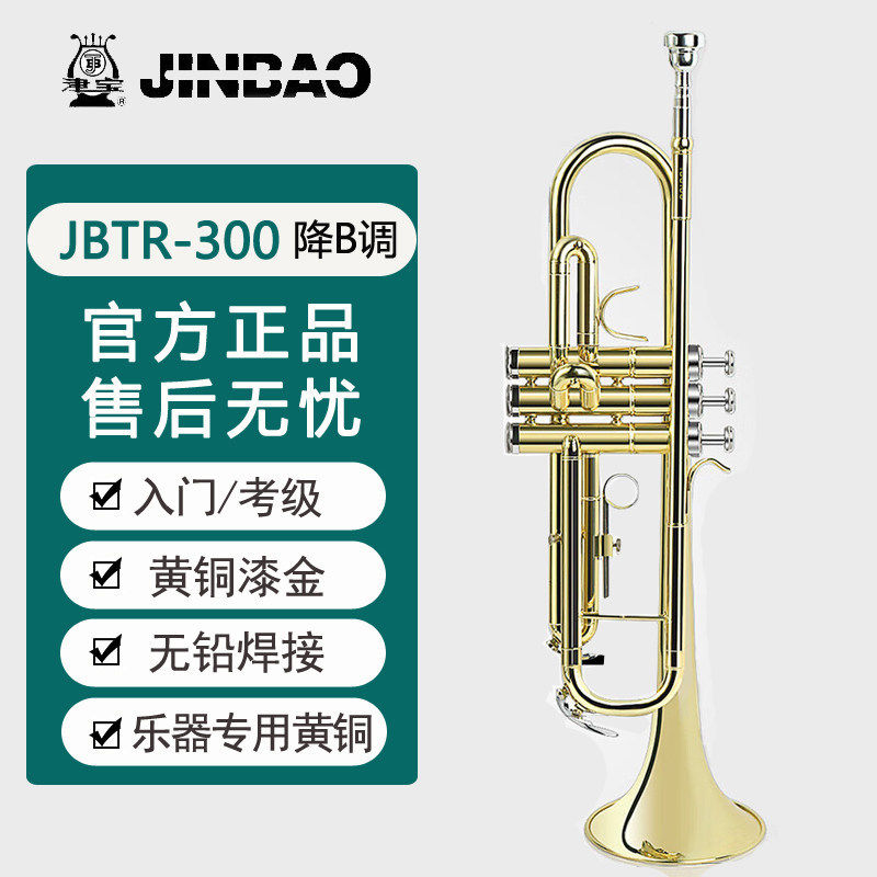 津宝小号乐器降B调JBTR-300/335/601/020小学生初学鼓乐队儿童专