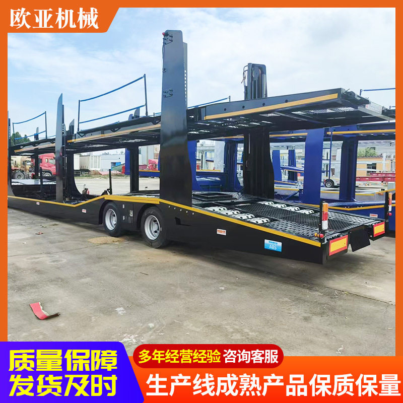 抽拉式6变8位轿运笼车跨境出口欧式轿车运输半挂车双轴车辆拖运车