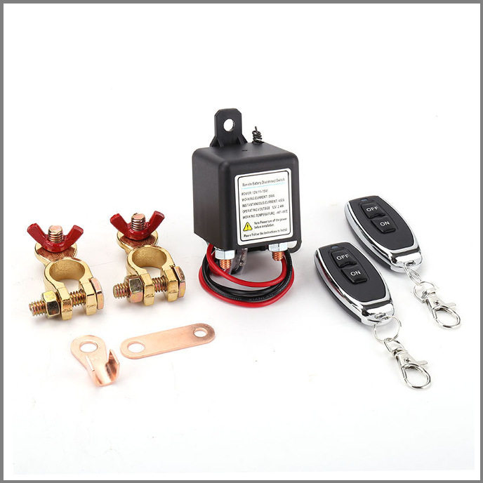 跨境200A250A 12V24V汽车电瓶防漏电跑电继电器车用遥控断电开关