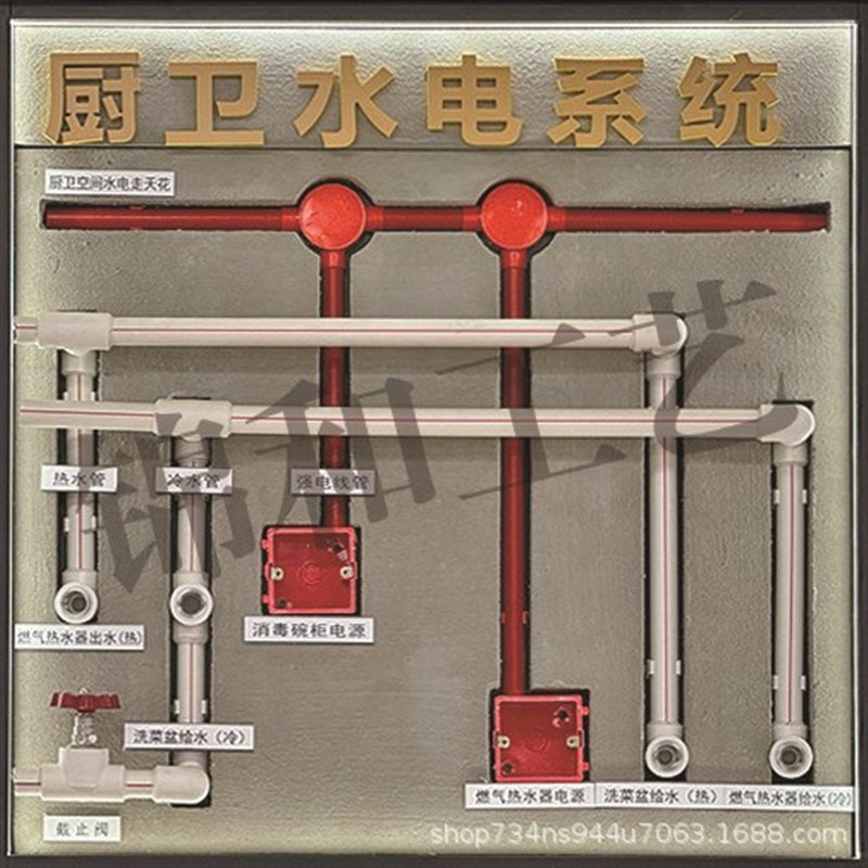 装修工艺工法f展示柜家装工艺水电木瓦油陈列柜可移动材料展柜展