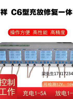 领祥6路电动车电池修复仪电瓶充放修1体机放电仪容量检测仪12v16v