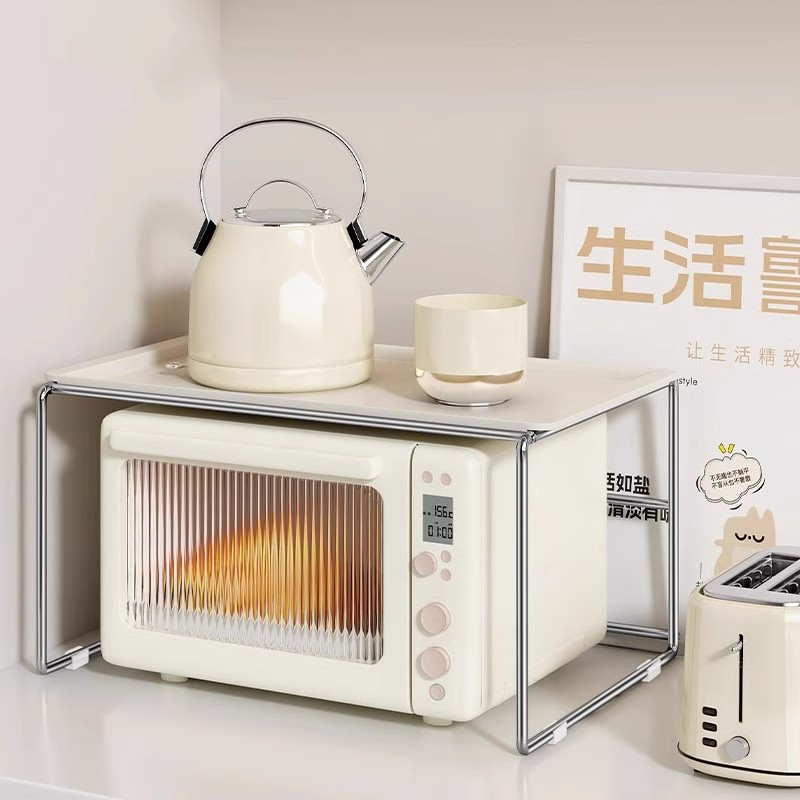 厨房置物架落地多层家用微波炉架子客厅收纳神器浴室化妆室置物架