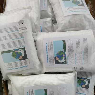 银纤维导电面料布生产接地气床笠灰色接地床单grounding sheet