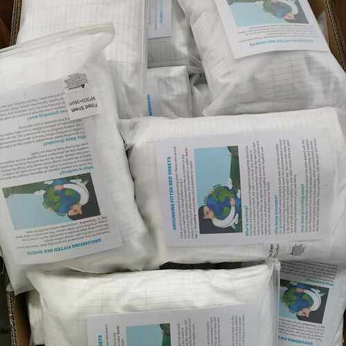 银纤维导电面料布生产接地气床笠灰色接地床单grounding sheet