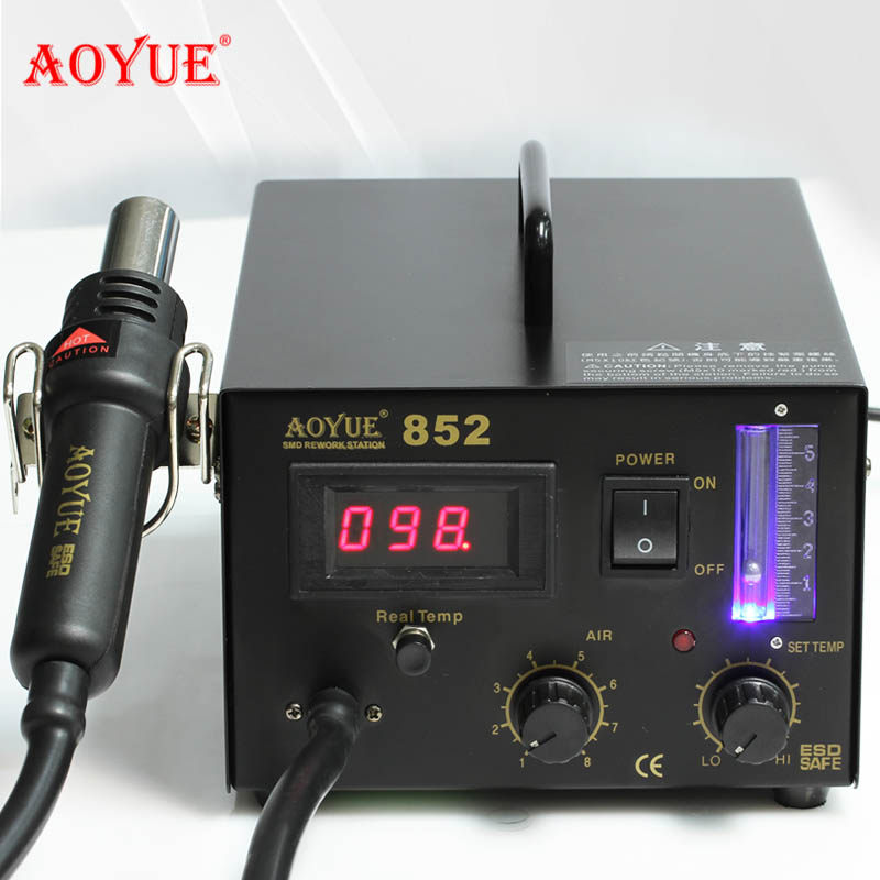 AOYUE傲月852拆焊台 温度数显热风枪 拔焊台数码电子维修工具
