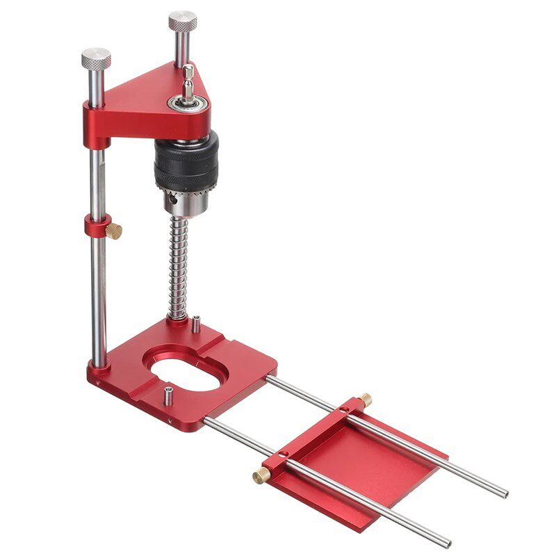 铝合金手电支架便钻携式钻孔全定位器迷你台钻木工打孔定位器金属