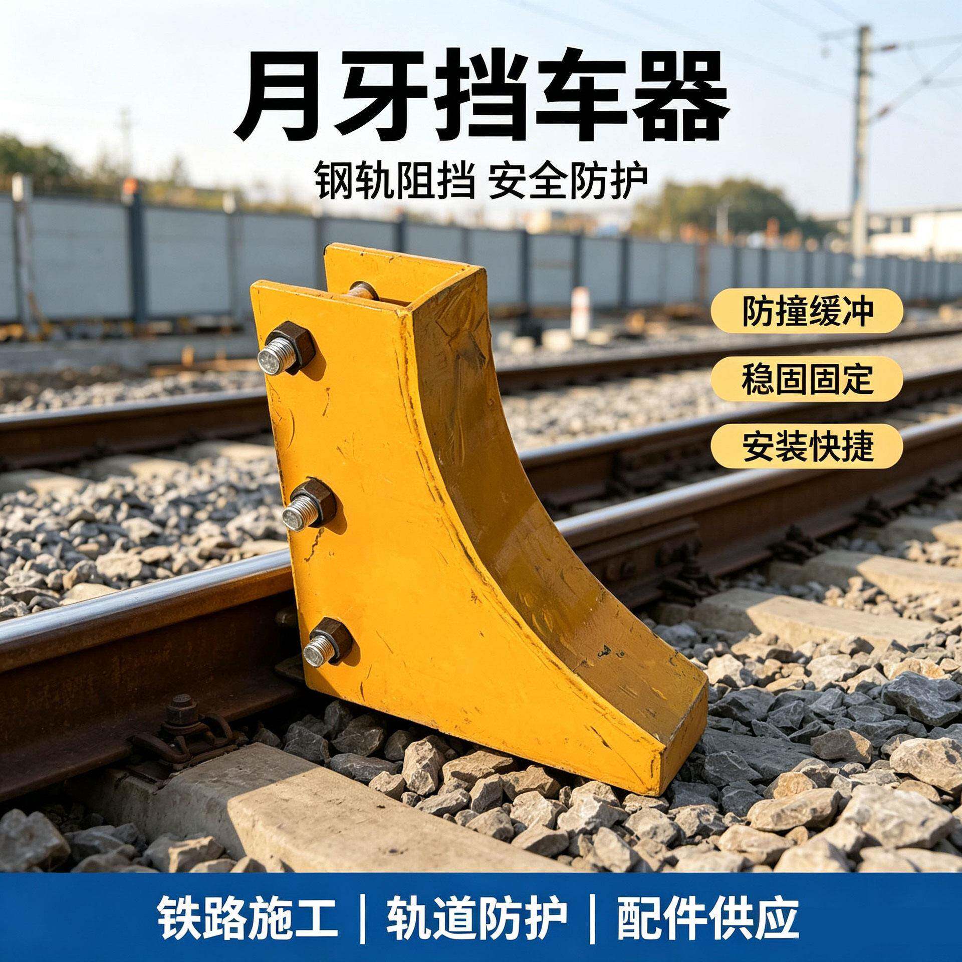 矿用CD型弯式月牙挡器弯式阻车车器火车道防溜车月牙式挡车W器