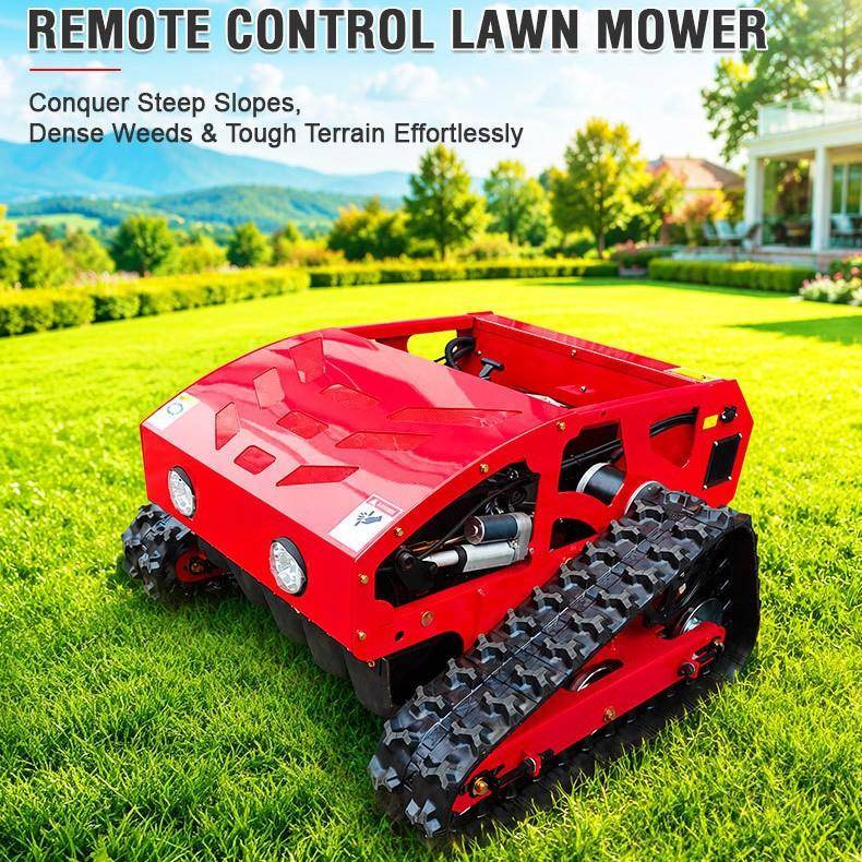 出口lawn修mower履带式家用草坪草剪机果园荒地陡坡遥控割机CE