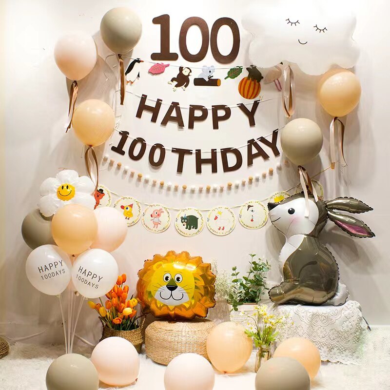宝宝百日气装饰生n百天100天宴球场景布置成都男女孩背景墙i日s风