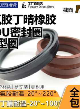丁晴氟橡胶IDU油封105/110*117/121/126/122*14/18Yxd型密封圈UN