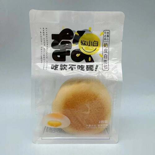 休闲零食软小白奶皮白面