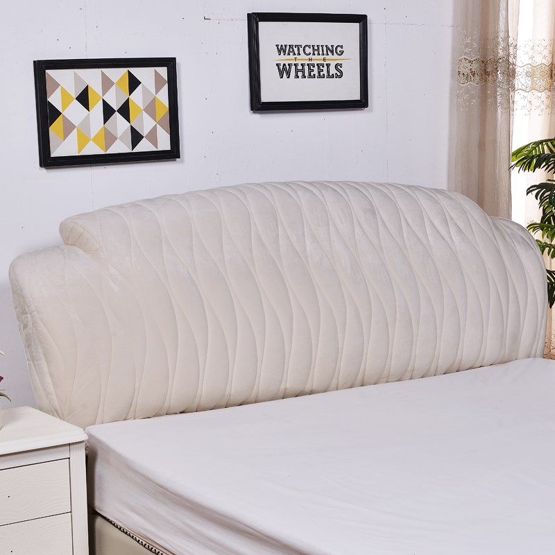 定做皮床床头罩套全包1.8m床头套布艺弧形简约现代靠背防尘保护套