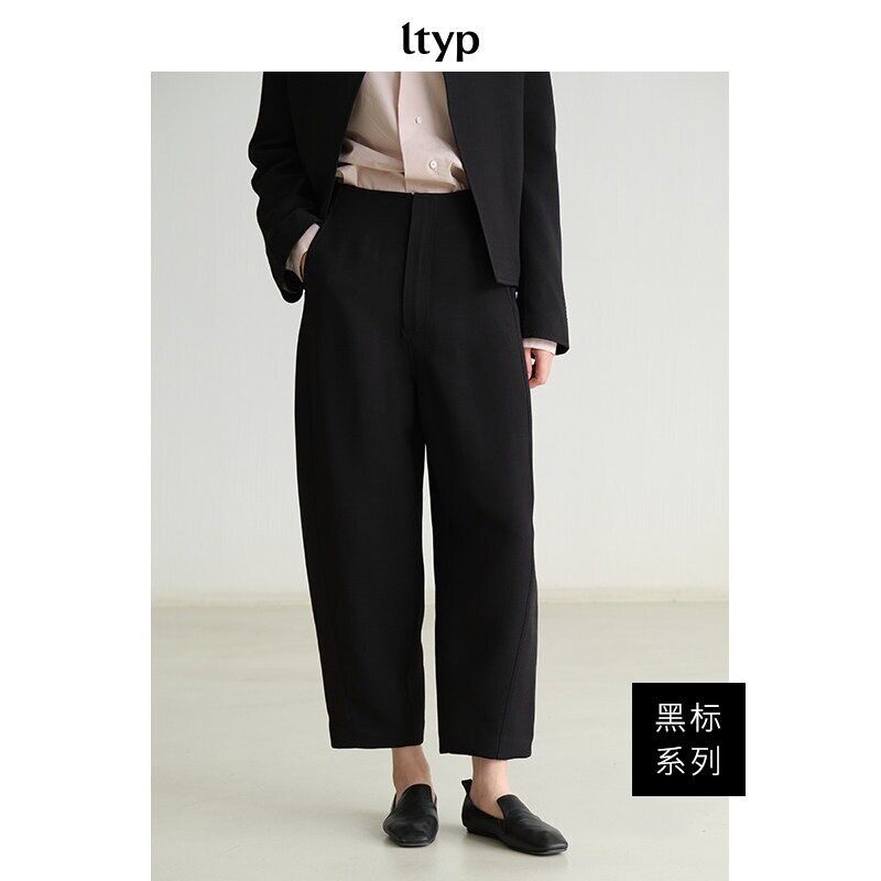 ltyp黑标系列真丝羊毛廓形八