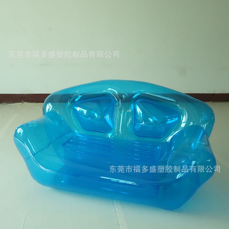 工厂现货b 家居用品 单人植绒沙发 透明双人沙发充气座椅