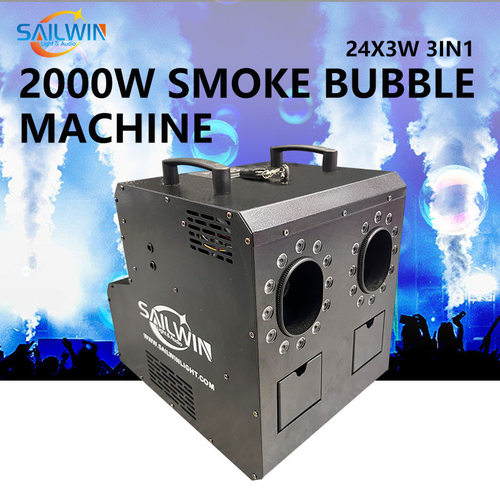 2000W DMX512 Remote LED Smoke Haze Bubble Machine for Stage