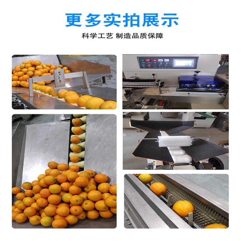 水果蔬菜自动上料包装机 脐橙沃柑枕式包装机柑橘打包机