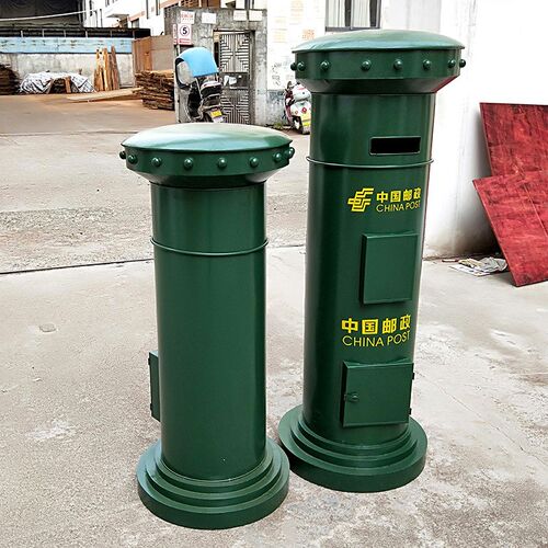 复古怀旧英伦立式邮筒摆件模z具铁艺邮政信报箱模型家居装饰品