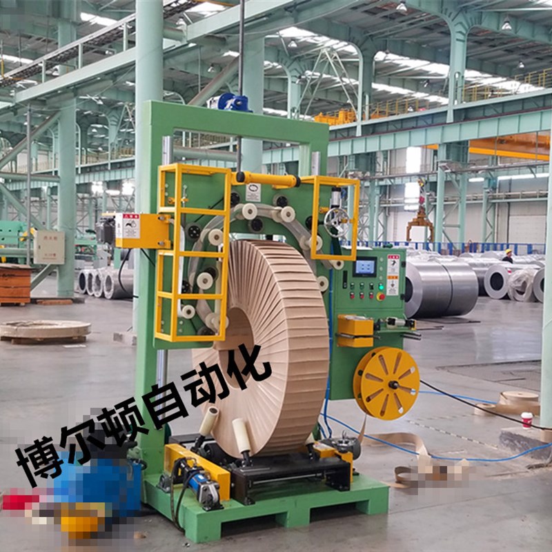 襄阳往复式缠绕打包机 双工位钢带缠绕包M装机 小车移动缠绕打包