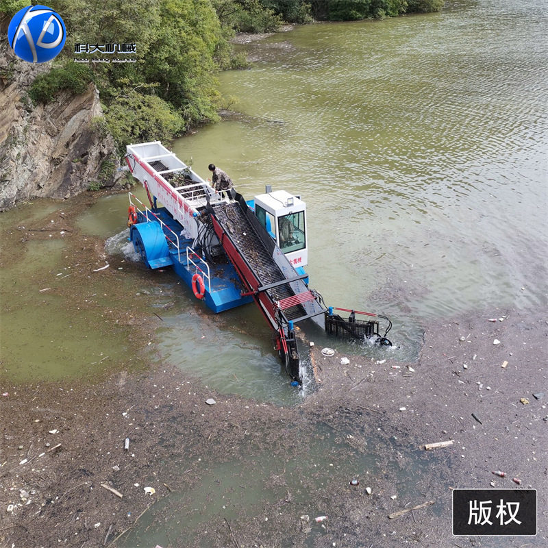 小型水面割草打捞船河道水库