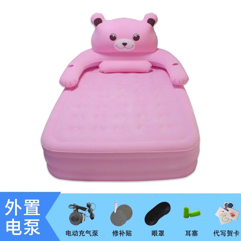单人气垫床双人加厚折叠床卡通加高充气床垫午休床家用卧室简易床