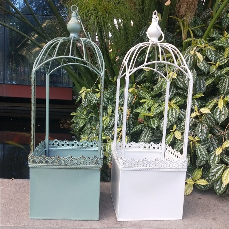 直销铁艺垂吊花架铁链吊篮花园庭院阳台悬挂花架花园杂货挂件