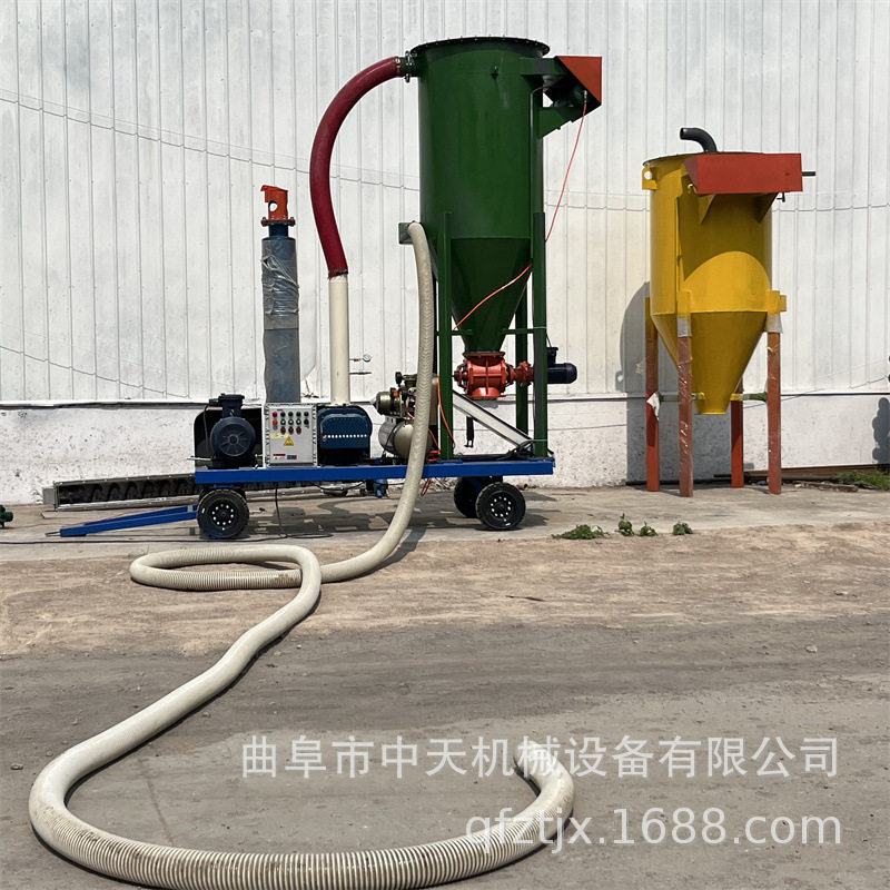 江苏客户订购移动式牵引气力吸灰机 干灰散灰零灰输送机设备kxxx