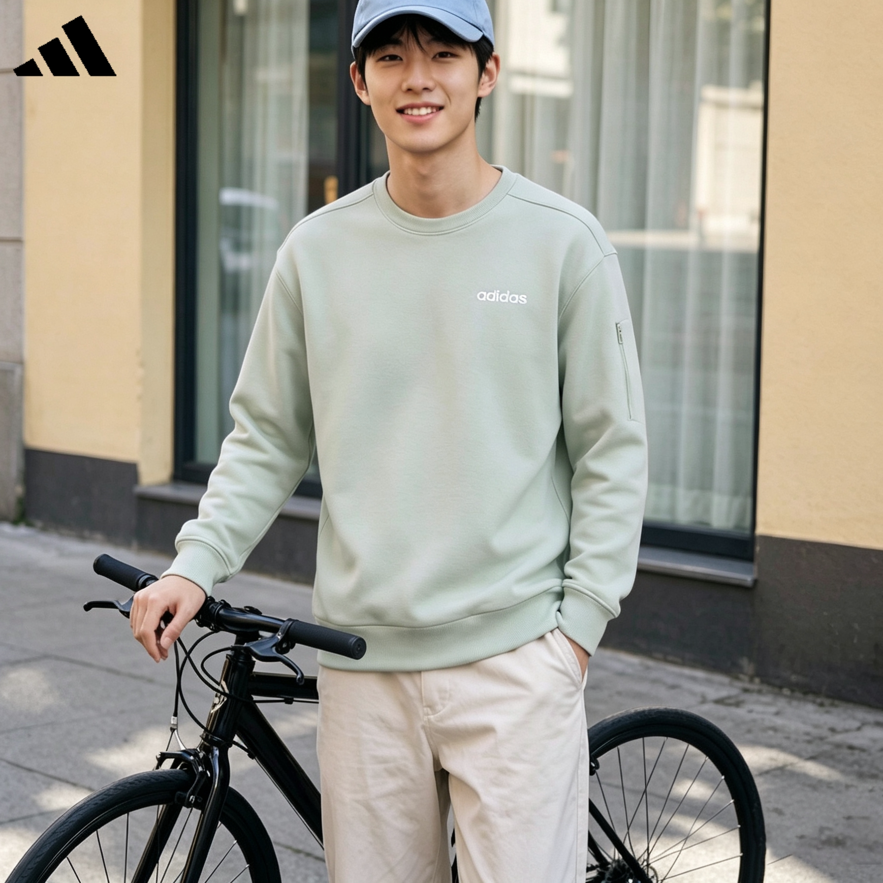 adidas阿迪达斯官方卫衣男新款轻运动服休闲针织套头衫上衣JM2242