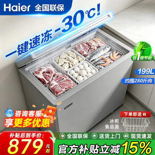 小型家用冰柜199升专利减霜1级