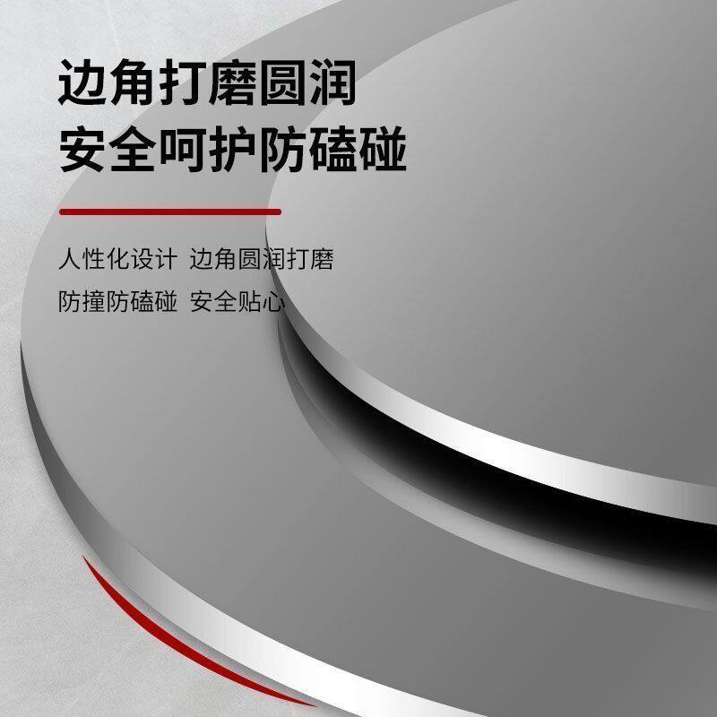 304不锈钢圆桌折叠餐桌家用带转盘吃饭桌子大排档酒店户外桌凳