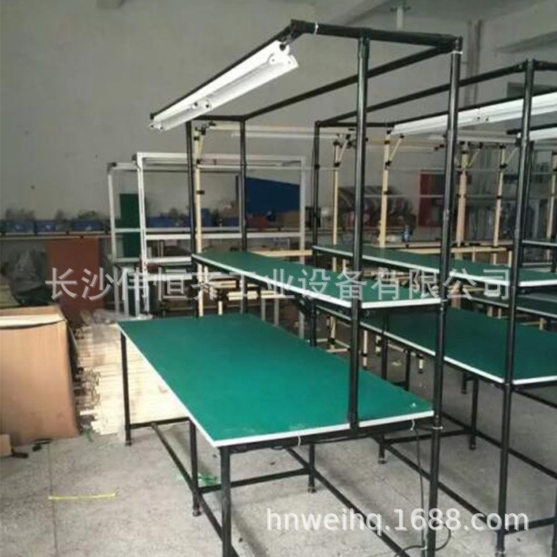 防静电精益管线棒工作台平x面装配双边生产线工厂车间维修桌子