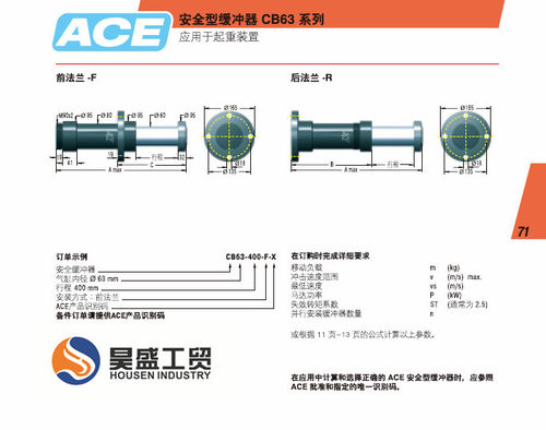 ACE缓冲器气弹簧HBA-28-250-EE-P-H207液压阻尼器批价供应