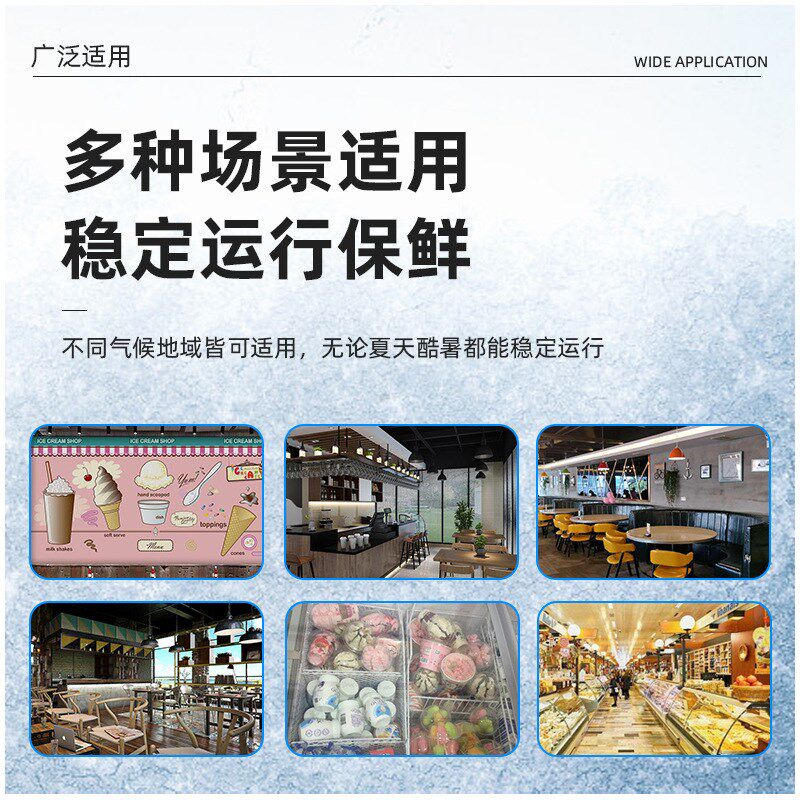 商用雪糕柜冰柜拉门展示柜 雪糕冰棒冷冻柜 P圆弧玻璃门雪糕冰柜