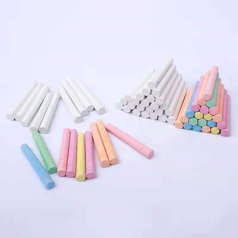 无尘白色彩色粉笔 s盒装写字教学 六角六棱儿童粉笔