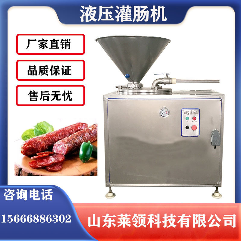 商用全自动液压灌肠机 猪肉肠香肠加工机器 立式灌肠机设备