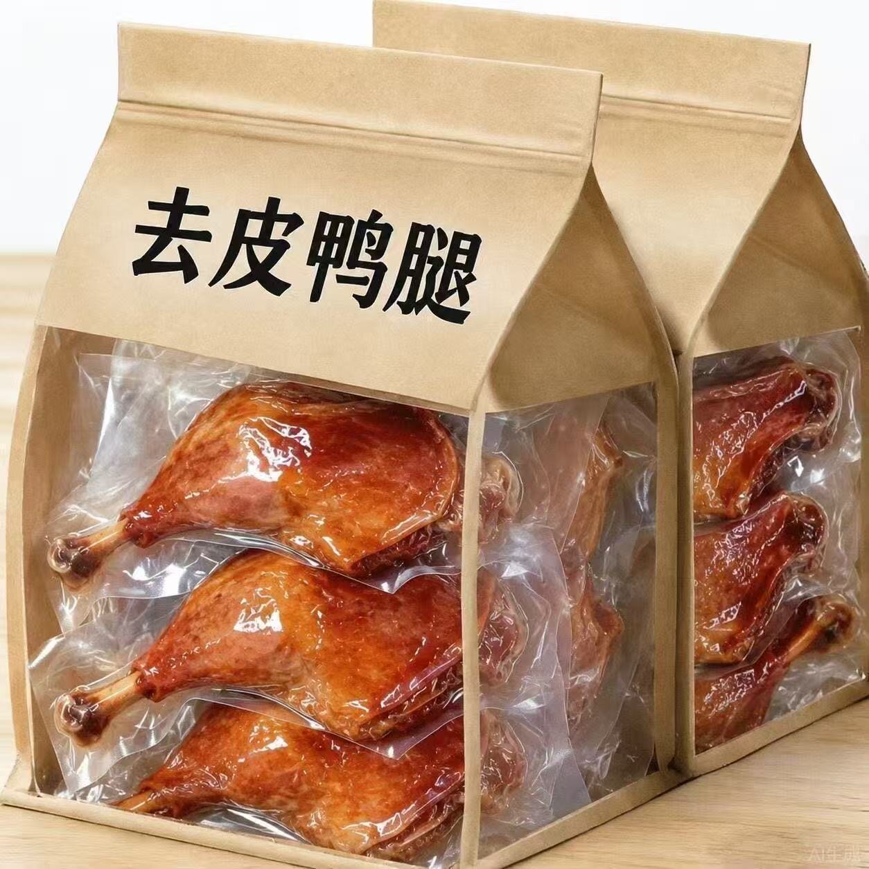 10只去皮鸭腿】去皮大鸭腿真空包装即食充饥解馋高蛋白独立素食
